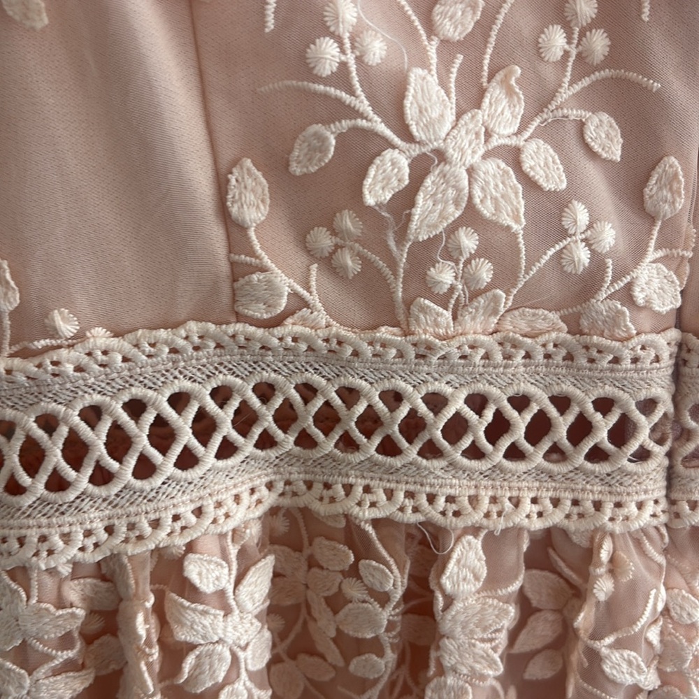 Lulu's Blush Lace Detail Dress - Picture 5 of 7